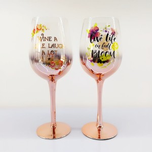 Rose Gold Mom Wine Glass Gift