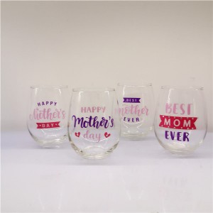 Set 4pcs Stemless Wine Glass for Mom