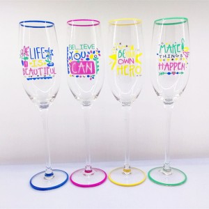 Set 4 Mom Birthday  Champagne Glass