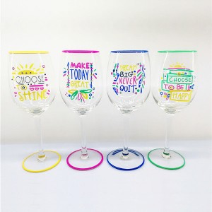 Set 4 Stemmed Wine Glass for Mom