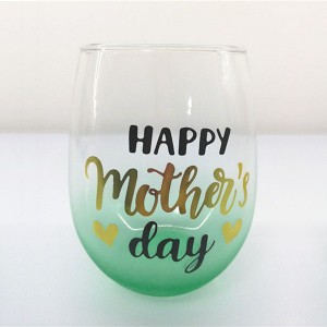 Mom Birthday Stemless Red Wine Glass