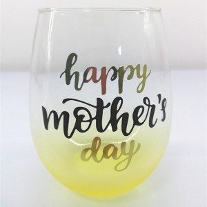 Mom Birthday Stemless Red Wine Glass