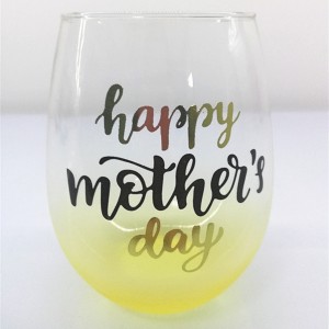 Mom Birthday Stemless Red Wine Glass