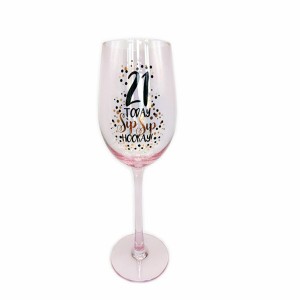 Pearly Luster Happy Birthday Wine Glasses