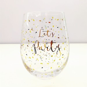 Happy Birthday 22 oz Stemless Wine Glass