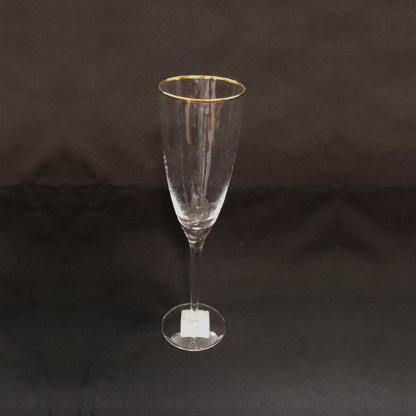 Gold Rimmed Hammer Eye Pattern Wine Glasses-Champagne Flutes-Hiball Glasses-Drinking Glasses-Ice-cream Bowls