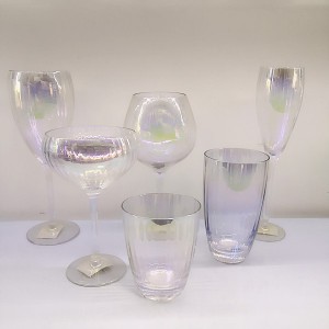 340ml Classical Vertical Rainbow Footed Wine Glasses