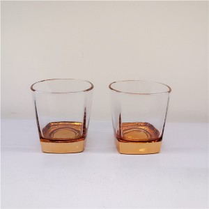 33.8 OZ Glass Square Decanter with Rocks Glass Set