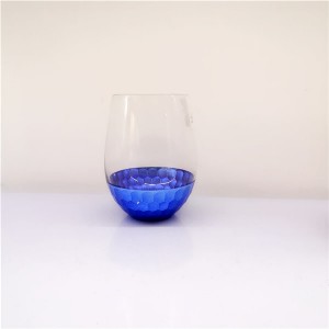 Engraved Stemless Glass with Electroplate Color Coating