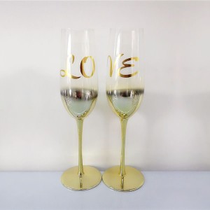 Glass Champagne Flutes 2 Wedding Toasting Glasses