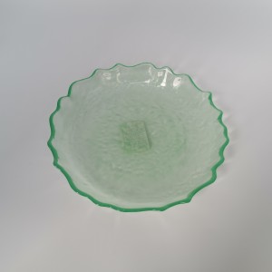 Brand Glassware Sprayed Color Glass Plate And Bowl Made In China