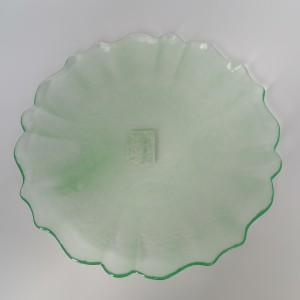 Brand Glassware Sprayed Color Glass Plate And Bowl Made In China