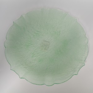 Brand Glassware Sprayed Color Glass Plate And Bowl Made In China