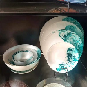 Glass Charger Plate and Salad Bowl Sets