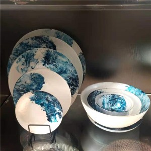 Glass Charger Plate and Salad Bowl Sets