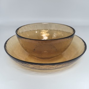 Glass Charger Plate and Salad Bowl Sets Supplier