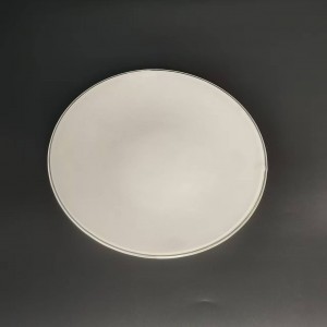 Sprayed Color +Gold Rim Glass Charger Plate Supplier