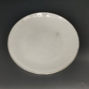 Sprayed Color +Gold Rim Glass Charger Plate Supplier