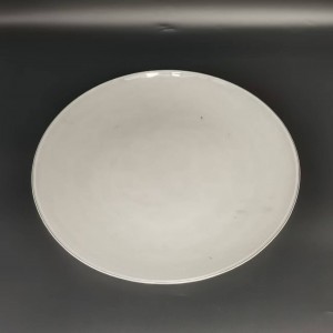 Sprayed Color +Gold Rim Glass Charger Plate Supplier