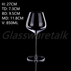 850ML Large Wine Glass Clear Red Wine Glass