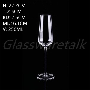 Champagne Flute in Handmade Mouth Blown Glass