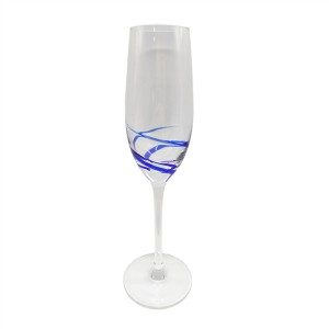 Factory Swirline Bule  Wine Glasses – Set of 5