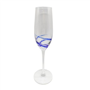 Swirline Bule   Wine Glasses - set of 5 (6)