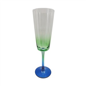 Wholesale Glass Ribbed Wine Glasses Sets