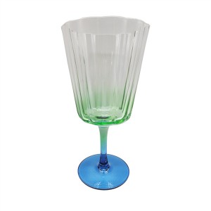 Wholesale Glass Ribbed Wine Glasses Sets