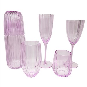 Wholesale  Ribbed Table Glassware Sets