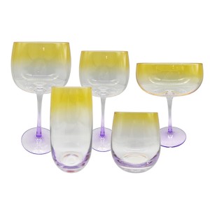 Modern Colored High Quality Sprayed Color Drinking Glasses