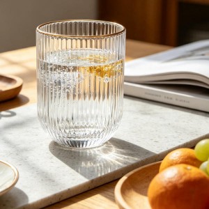 OEM Gold Rim Glass Tumbler Custom – Professional Glassware Manufacturer in China