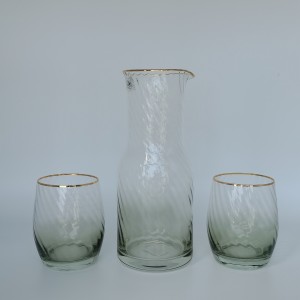 Sprayed Color +Gold Rim Glassware In CHINESE Distributor