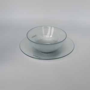 Buy+Sprayed Color Glass Plate And Bowl