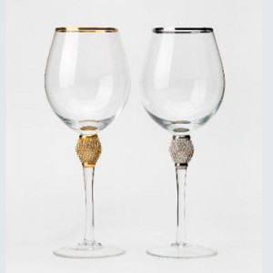 Luxury Rhinestone Wine Glass Gift Set