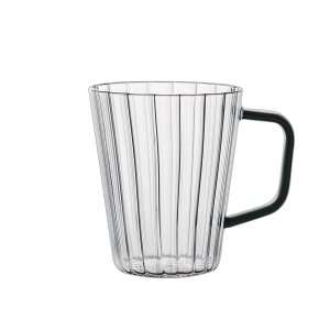 Wholesale Nordic Style Ribbed Borosilicate Glass Mug with Handle | Glasswaretalk