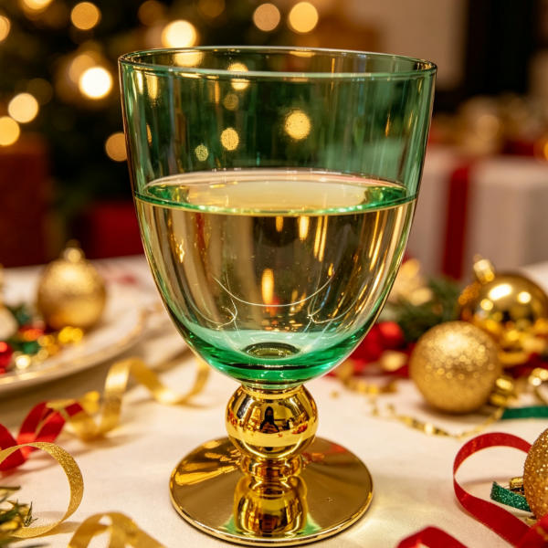 Mid-Century Vintage Wine Glasses with Electroplated Ball Base — For Home & Party Featured Image