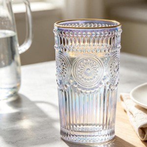 Rainbow Ion-plated Glass Tumbler – for Home Use