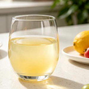 Egg-shaped Glass Tumbler for Home Use