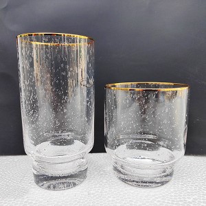 Clear Bubble Pattern Drinkware Set