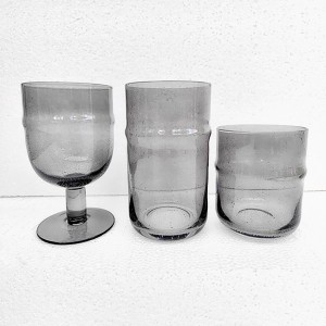 Gray Water Bubble Glassware Collection