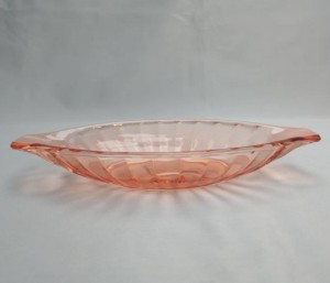 vintage crystal clear glass dishes, oval bowls for banana splits or ice cream sundaes