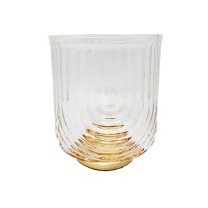 Gatsby Gold Footed Glass Cocktail Carafe & Drinking Glasses