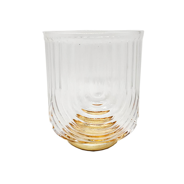 Viski Gatsby Gold Footed Glass Cocktail Carafe - 42 oz
