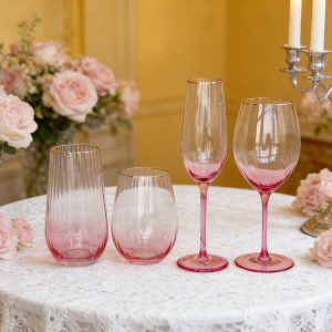 pink drinkware set for fresh flavor