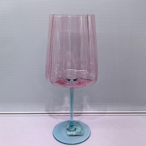 Elegant Pink Wine Goblet For Romantic Dinner/ Table Decoration