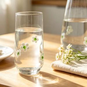 Heat-Resistant Glass Tumbler with Icon