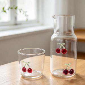 Cherry Glass Carafe and Tumbler Set | Glasswaretalk