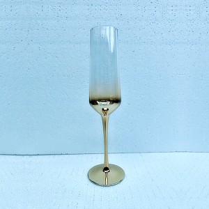 Golden Electroplated Reusable Wine Glass Set