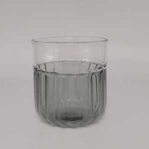 Spray-colored borosilicate tumbler
